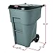 Rubbermaid Commercial Products BRUTE Rollout Trash/Garbage Can/Bin with Wheels, 95 Gal, Gray, for Restaurants/Hospitals/Offices/Back of House/Warehouses/Home