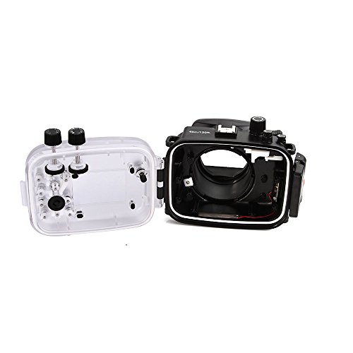 MEIKON 130ft 40m Underwater Waterproof Camera Housings Case for Canon EOS M3 18-55mm Camera Lens