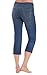 PajamaJeans Bluestone Wash Stretch Knit Denim Capris for Women, Large (12-14)