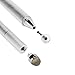 H&T(TM) Second Generation Fine Point Stylus with Two Tip [2 in 1] for Ipad, Ipad Air, Ipad Mini, Iphone, Samsung Galaxy, Nexus, Lg G Pad, HTC and Other Touch Screen Devices (Silver)
