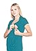 Savi Mom Draped Maternity & Nursing/Breastfeeding Shirt Top w/Cami (Large, Jade)
