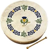 Bodhran (Irish Drum) 12" SMALL - Scottish Thistle
