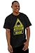 Brisco Brands Warning Power Level Over 9000 Funny Dragon Ball Z Vegeta T-Shirt Tee, Black, X-Large