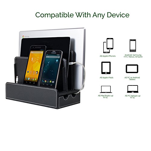Great Useful Stuff Multi-Device Charging Stations (Black Leatherette) - //coolthings.us