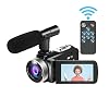 Camescope Caméscope FHD 1080P 24MP 18X Zoom Puissant Camecope Numerique Anti-tremblement Avec Microphone Et Télécommande Sans Fil Caméscope Caméra