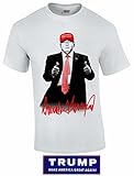 Donald Trump for President Signature Make America Great Again T Shirt (Large, White)