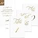 Gorgeous Wedding Table Numbers - Elegant Double Sided Gold Foil Lettering with Head Table Card - 4 x 6 inches and Numbered 1-30 - Perfect for Weddings and Events