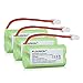 FLOUREON 3-Pack 2.4V 400mAh Cordless Home Phone Battery for AT&T BT162342 BT162342 BT166342 BT-166342 BT266342 BT-266342