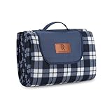 PicniKing Extra Large Waterproof Picnic Blanket (78″x59″) | Slip Resistant | Premium Polar Fleece | Machine Washable | Foldable Tote | XL