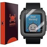 Pebble Time Screen Protector, Skinomi TechSkin (6-Pack) Full Coverage Screen Protector for Pebble Time Clear HD Anti-Bubble Film