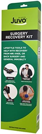Juvo 6-Piece Surgery Recovery Kit Ideal for Recovering from Hip, Knee or Back Surgery Includes 20” Reacher, Dressing Aid, Shoehorn, Sock Aid, Long-Handle Bathing Wand and Elastic Shoelaces (RK101)