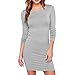 Fedi Apparel Women's Cotton Solid Basic Bodycon Midi Party Club Tshirt Dress