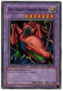 Yu-Gi-Oh! - Twin-Headed Thunder Dragon (MRD-120) - Metal Raiders - Unlimited Edition - Super Rare