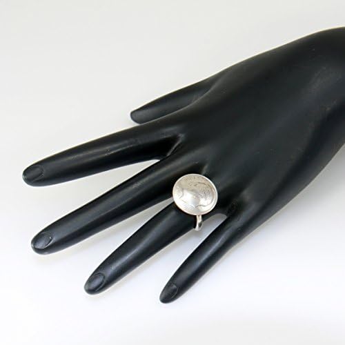 Handmade Dime Coin Ring, Artisan Hand Forged Silver Jewelry, Custom Order Size