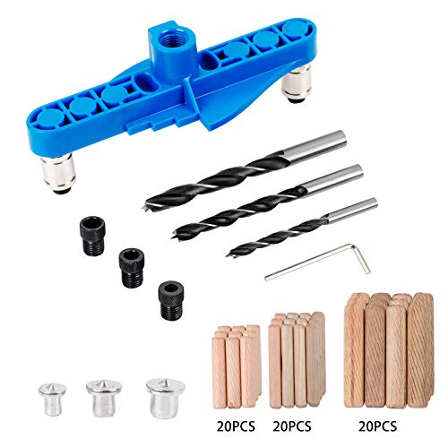 74 pcs handheld dowel jig kit 2 in 1 Center Scriber Line doweling hole