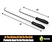 Cave Tools Food Flipper and Meat Hook for Grilling, Flipping, and Turning Vegetables and Meats BBQ Grill and Smoker Accessories, Right-Handed, Large (17 Inch) + Small (12 Inch) Black