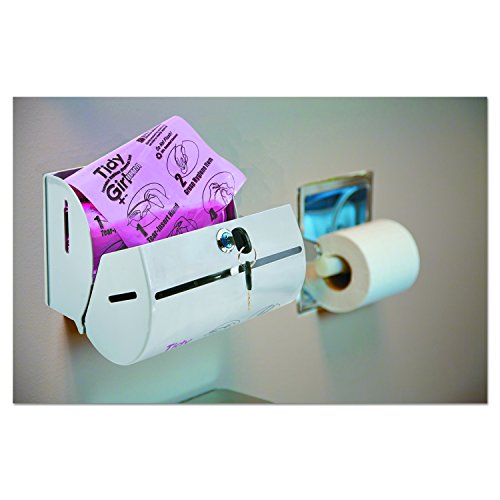 Tidy Girl TGUDPV2 Tidy Girl Plastic Feminine Hygiene Disposal Bag Dispenser, Gray - Thumbnail 7