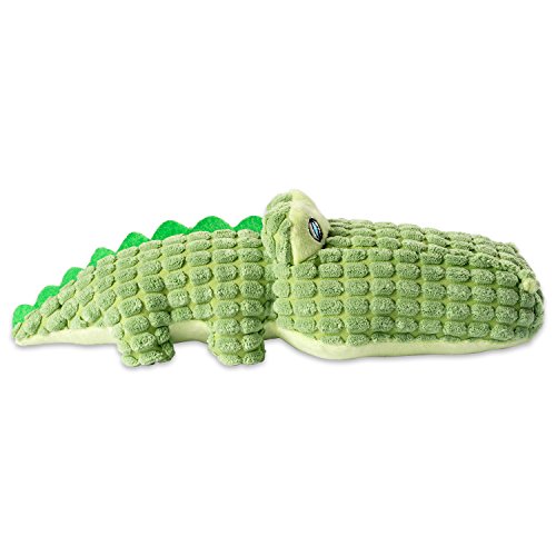 DII Bone Dry Jungle Friends Squeaking Dog Toy, 1 Piece Sam Alligator Plush Pet Toy for Small, Medium and Large Dogs