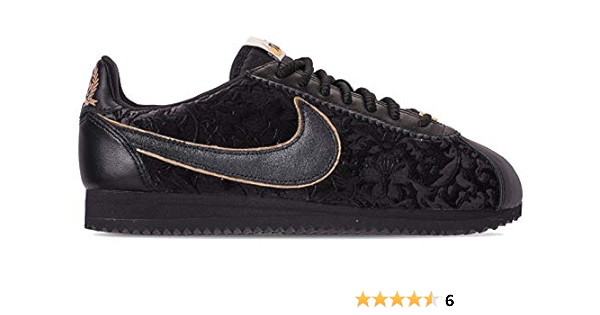 nike cortez womens black and gold