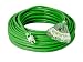 100-ft 14/3 Heavy Duty 3-Outlet Lighted SJTW Indoor/Outdoor Extension Cord by Watt's Wire - Long Green 100' 14-Gauge Grounded 13-Amp Three-Prong Power-Cord (100 foot 14-Awg) primary