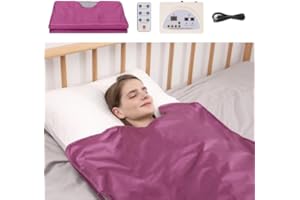 TaTalife Infrared Sauna Blanket, Sauna Blanket for Detoxification, Portable Far Infrared Sauna for Home Detox, Adjustable 85-185°F Temperature Range