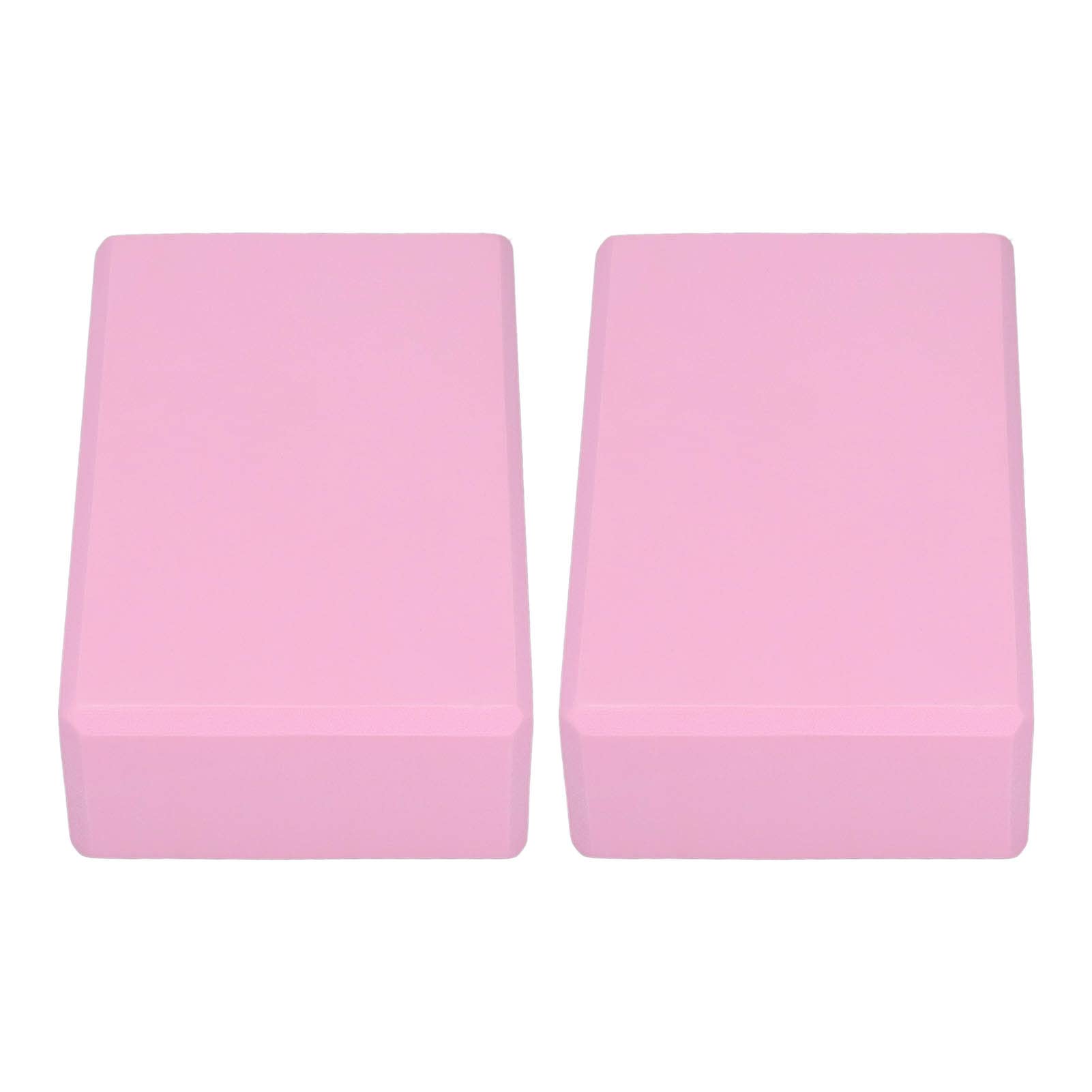 Pink Yoga Block, Yoga Blocks 2 Pack Nonslip Appearance 2PCS Pink Safe Support Foam Material Simple Operation for Meditation for Pilates