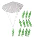 Juvale Parachute Army Men Figures, Glow in The Dark Military Party Favors (4 in, 12 Pack)