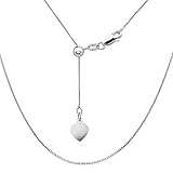 Sterling Silver Italian Adjustable Box Bolo Chain (up to 22