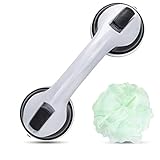 GreenChief Suction Grab Bar 12” -Shower Handle & Bathroom Balance Bar wit - Grip Bath Grab Bar for Bathroom - Safety Hand Rail Support - Handicap, Elderly, Injury, Senior Assist Bath Handle, 4