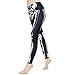 Ensasa Women's Fashion Digital Print Black White Skeleton Spandex Leggings (XX-Large, Black)