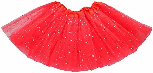 Red Sparkle Glitter Tutu Skirt for Girls