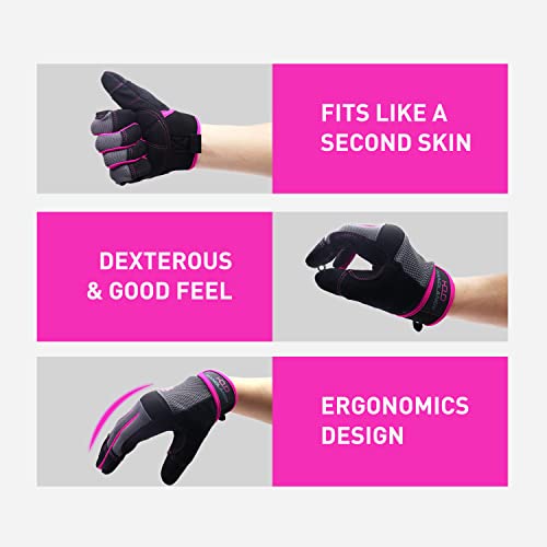 Work Gloves Women,Utility Gardening Gloves Touch Screen,Thin Mechanic