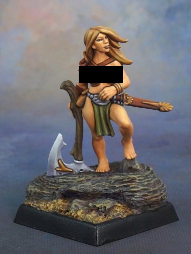 RPR03700 Dark Heaven Legends Tyrea Bronzelocks Female Barbarian Miniature Reaper