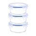 Kinetic GoGreen Glassworks Elements 6-Piece Round Oven Safe Glass Food Storage Container Set, 32 oz, 55099