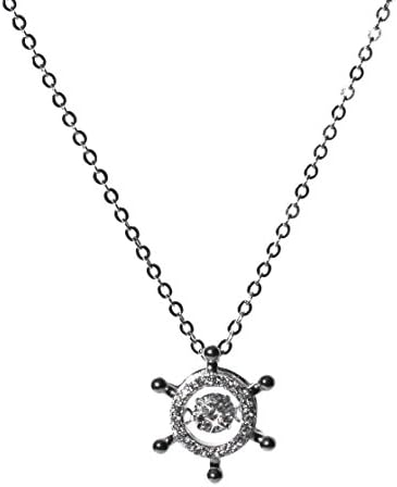 Round Nautical Ship Steering Wheel Necklace,18"
