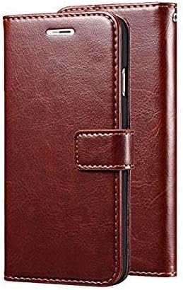 Trifty Leather Dairy Flip Cover for Samsung Galaxy A20S - Brown