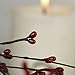 Winter and Christmas Artificial Red Pip Berry Garland - Festive Rustic Berries, Farmhouse Home Decor for Table Arrangements, Fireplace Mantel, and Christmas Decorations (54