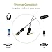 CableCreation 3.5mm Headphone Extension Cable, 3.5mm Male to Female Stereo Audio Extension Cable/90 Degree Right Angle Aux Cable with Gold Plated Connector, 1.5Feet /2-Pack
