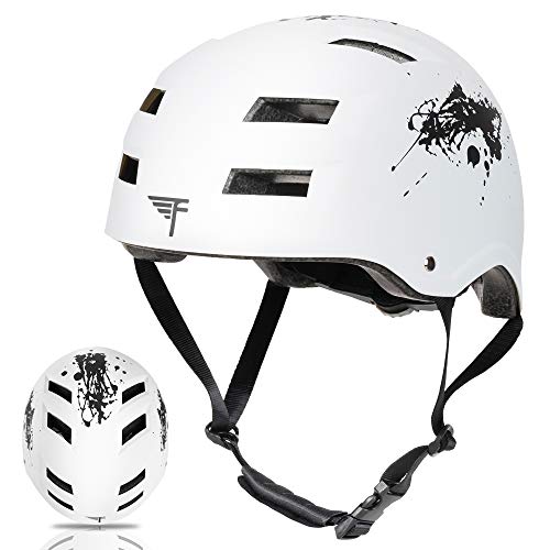 Flybar Dual Certified CPSC Multi Sport Kids & Adult Bike and Skateboard Adjustable Dial Helmet – Multiple Colors & Sizes (Splatter, S/M)
