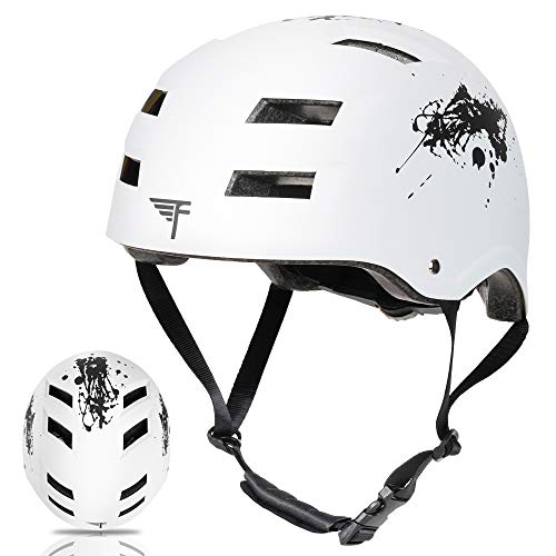 Flybar Dual Certified CPSC Multi Sport Kids & Adult Bike and Skateboard Adjustable Dial Helmet - Multiple Colors & Sizes (Splatter, S/M)