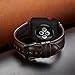 OUHENG Compatible with Apple Watch Band 38mm 40mm, Genuine Leather Band Replacement Compatible with Apple Watch Series 6 5 4 3 2 1 SE 38mm 40mm, Dark Brown