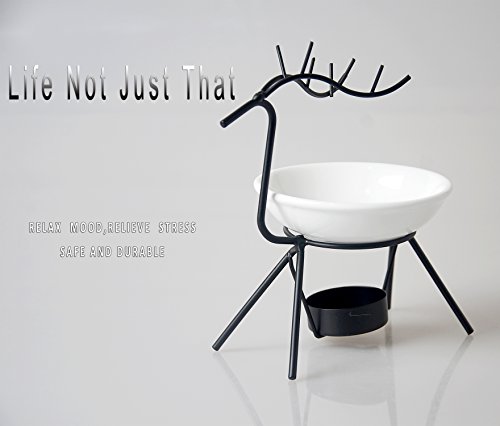 image for Hwagui - Deer Design Burner Candle Aromatherapy Oil Lamp Air Freshener