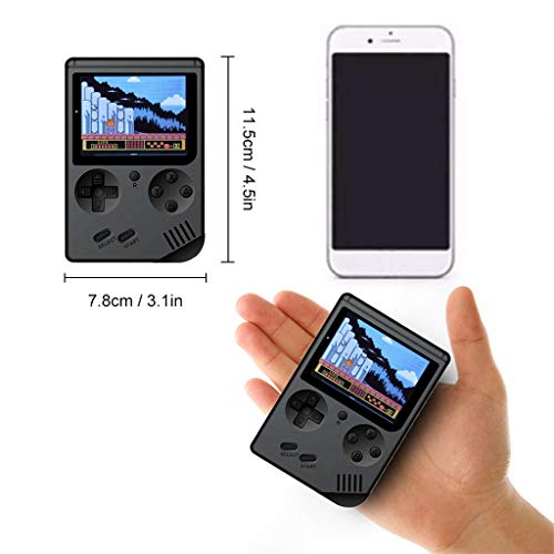Mini Handheld Game Console Built-in 168 Retro Games 3 Inch Classic Game Player Support TV Out (Black) - Thumbnail 4
