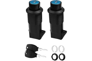 OCHIKI Hard Saddlebag Locks Kit Fit for Harley Honda Yamaha Kawasaki Suzuki Universal RS Motorcycle Saddle Bags, with 2 Keys, Black