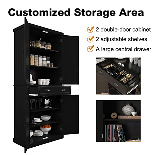 ARTPOWER Kitchen Pantry Storage with Drawer and Adjustable