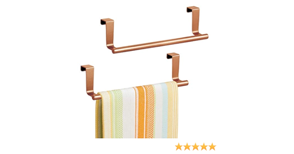 mDesign Juego de 2 barras para colgar paños de cocina ...