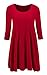 Taydey Womens Short Sleeve Tunic Tops for Leggings Burgundy-3XL (Plus Burgundy-3XL