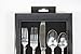 KISKISTONITE Flatware, 5-Piece Set Stainless Steel Cutlery with Arabesque, Dinnerware Fork Knife Spoon, Service for 1