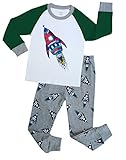 Boys Pajamas Christmas Children Rocket Clothes Kids Pjs Pants Set Size 2Y-7Y