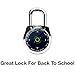 Master Lock Padlock, dialSpeed Set Your Own Combination Digital Lock, 2-1/16 in. Wide, Assorted Colors, 1500eXD